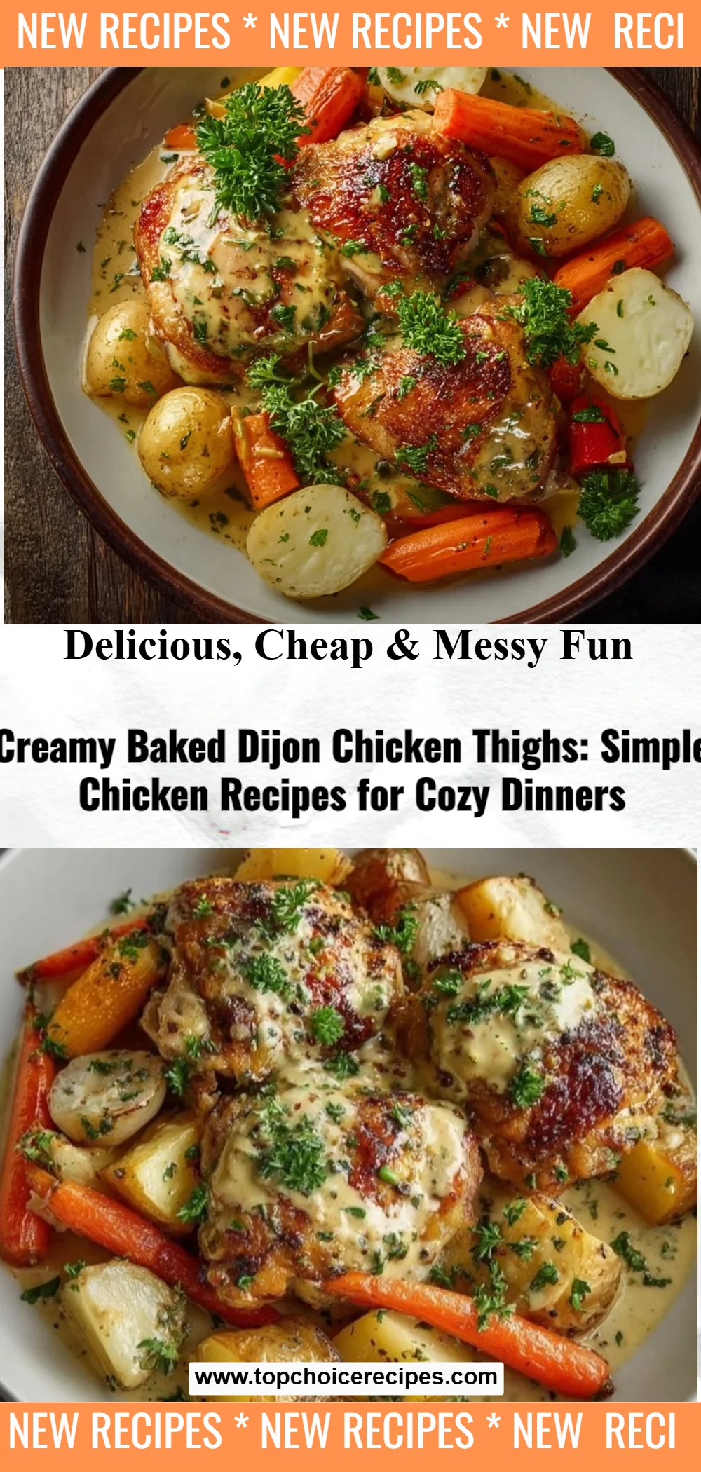 Creamy Baked Dijon Chicken Thighs 8 Creamy Baked Dijon Chicken Thighs