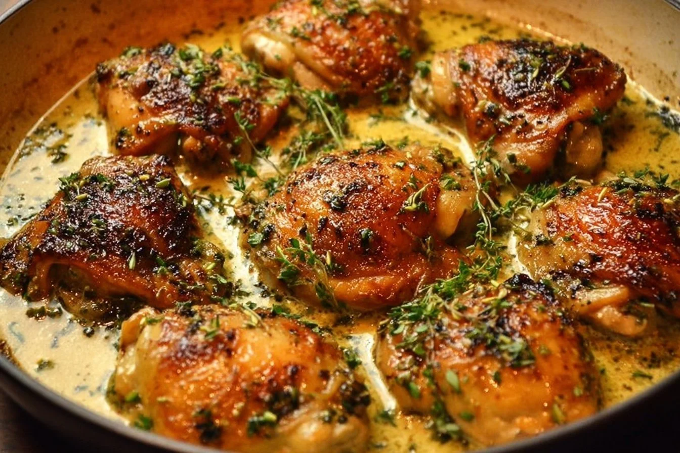 Creamy Garlic Chicken Thighs 6 Creamy Garlic Chicken Thighs