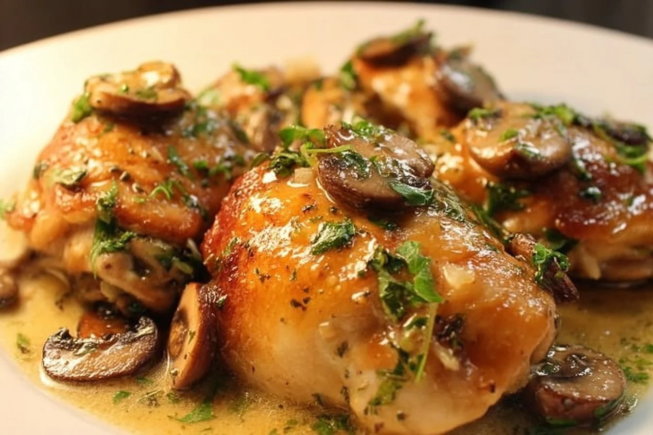 Creamy Garlic Mushroom Chicken Thighs 6 Creamy Garlic Mushroom Chicken Thighs