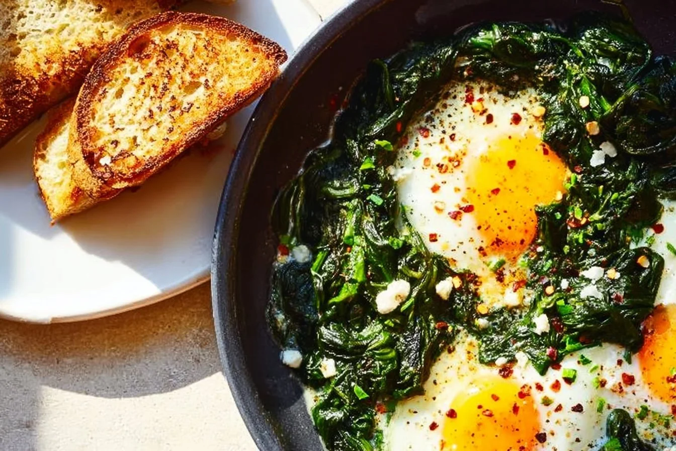 Creamy Spinach and Eggs 6 Creamy Spinach and Eggs