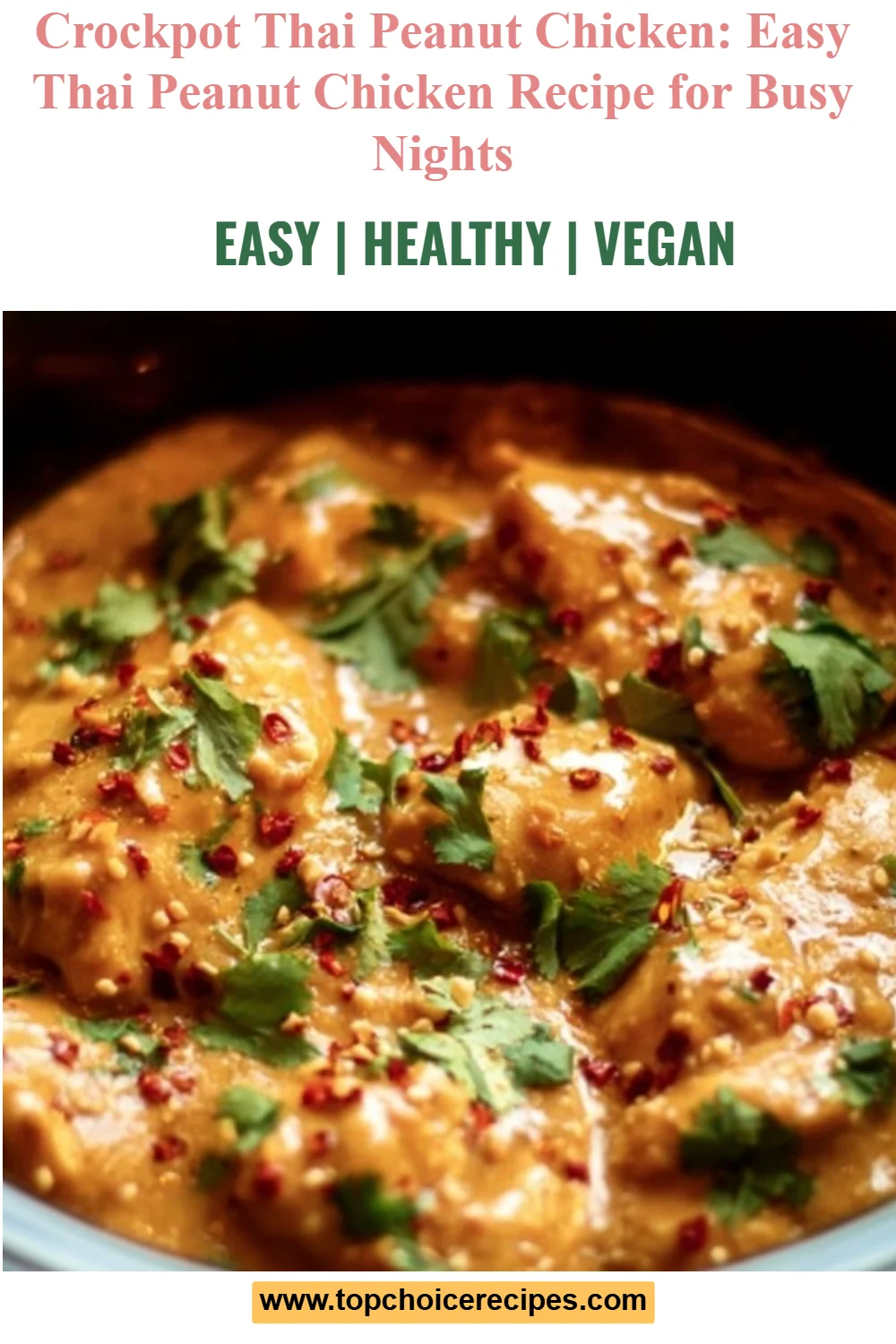 Crockpot Thai Peanut Chicken