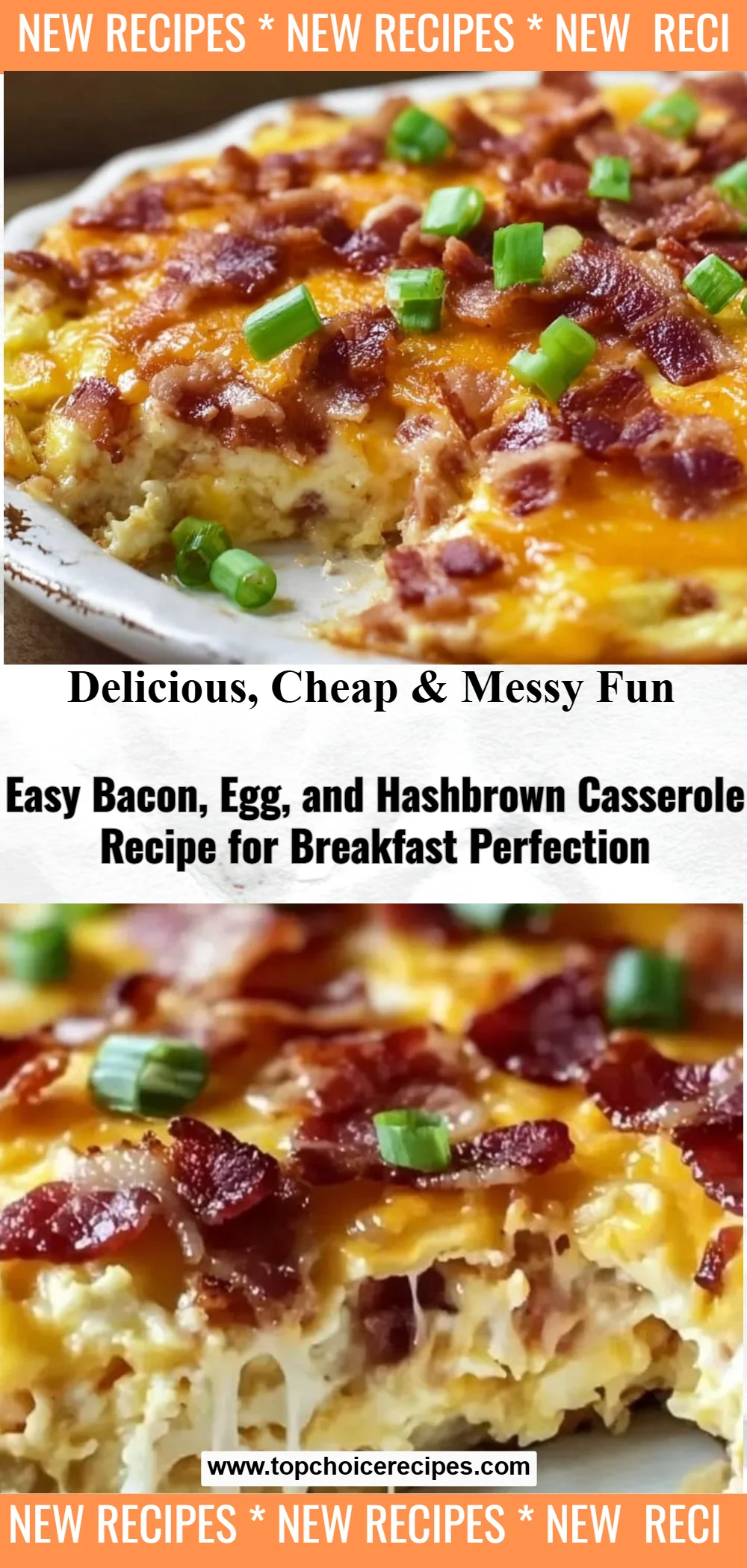 Easy Bacon, Egg, and Hashbrown Casserole