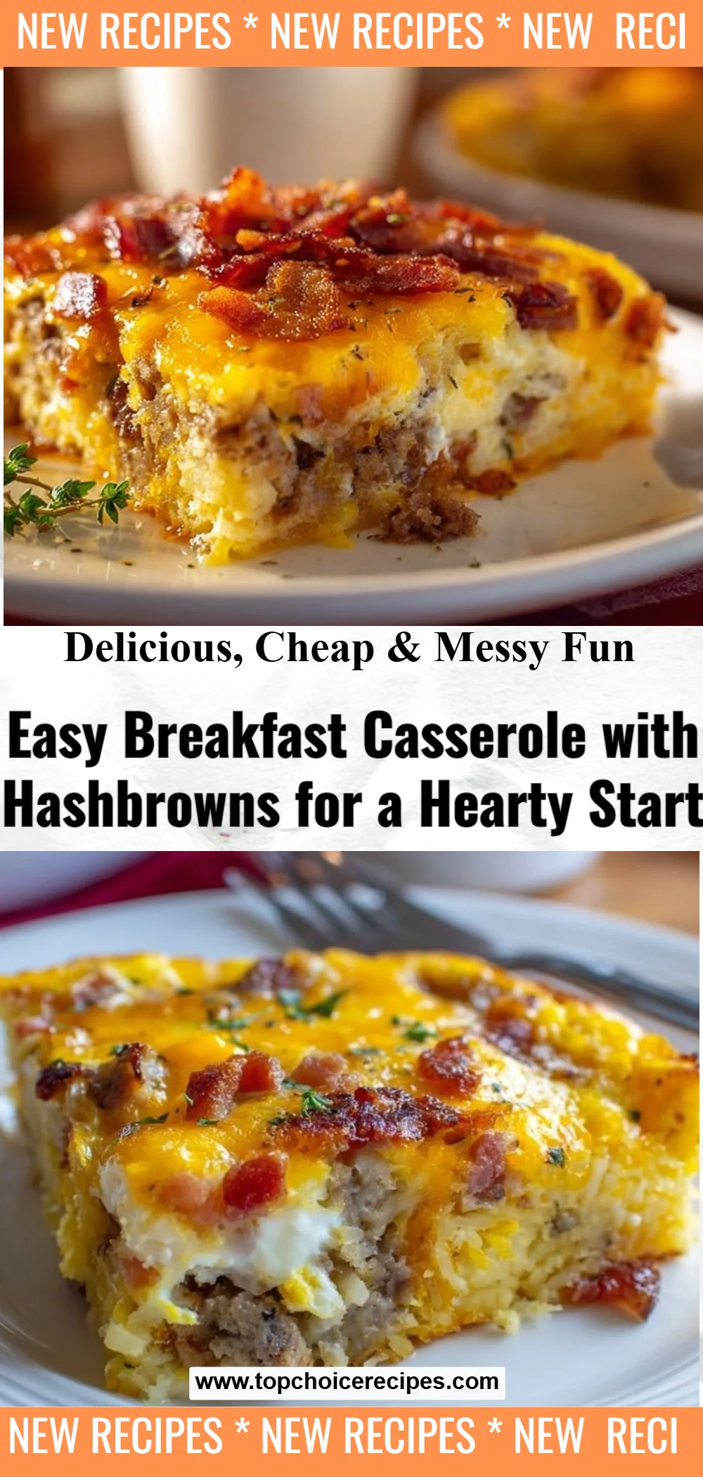 Easy Breakfast Casserole with Hashbrowns 6 Easy Breakfast Casserole with Hashbrowns