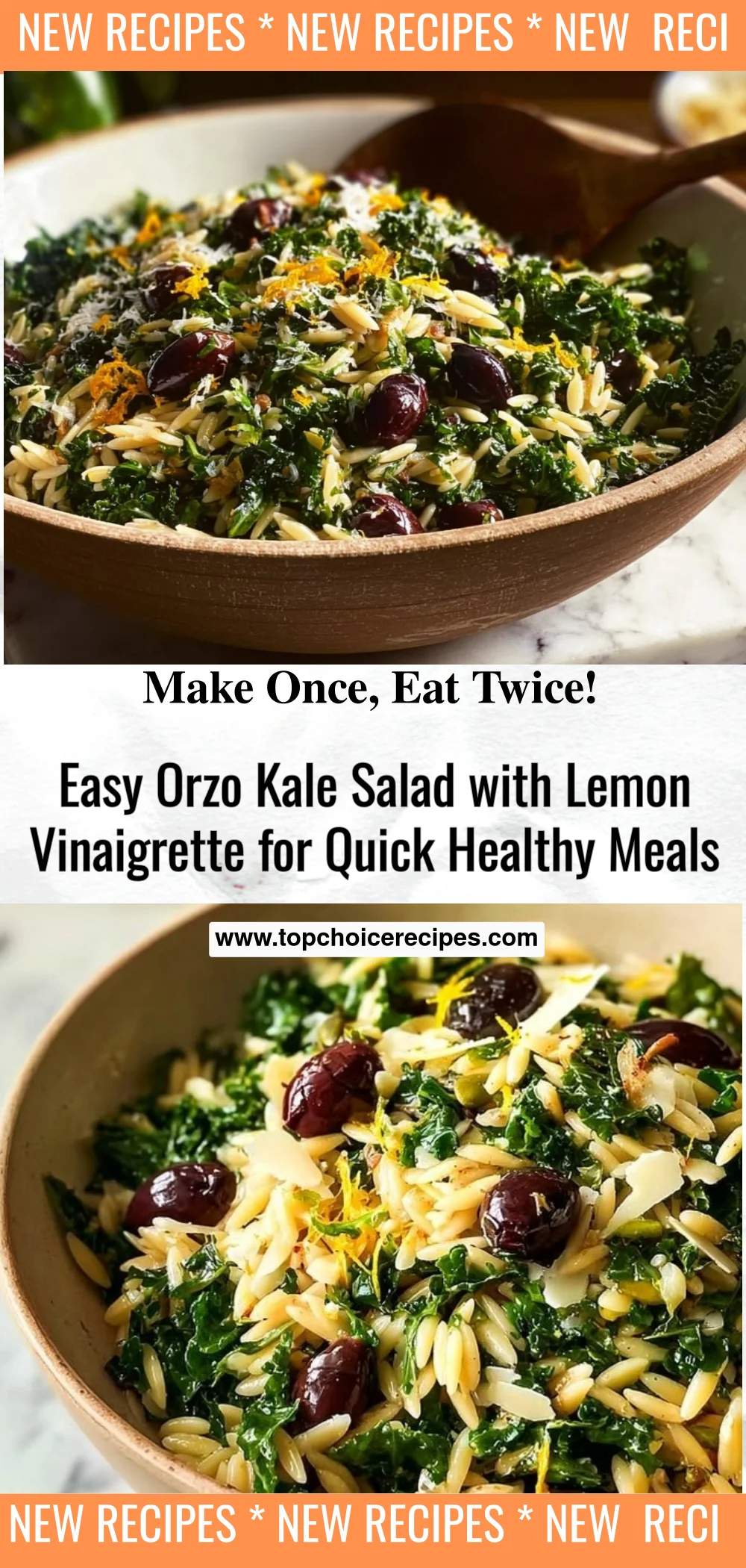 Easy Orzo Kale Salad with Lemon Vinaigrette 6 Easy Orzo Kale Salad with Lemon Vinaigrette