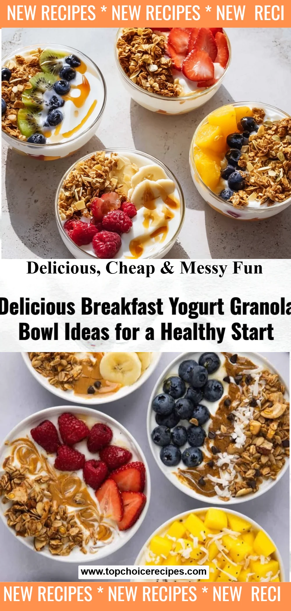 Easy Yogurt Granola Bowls