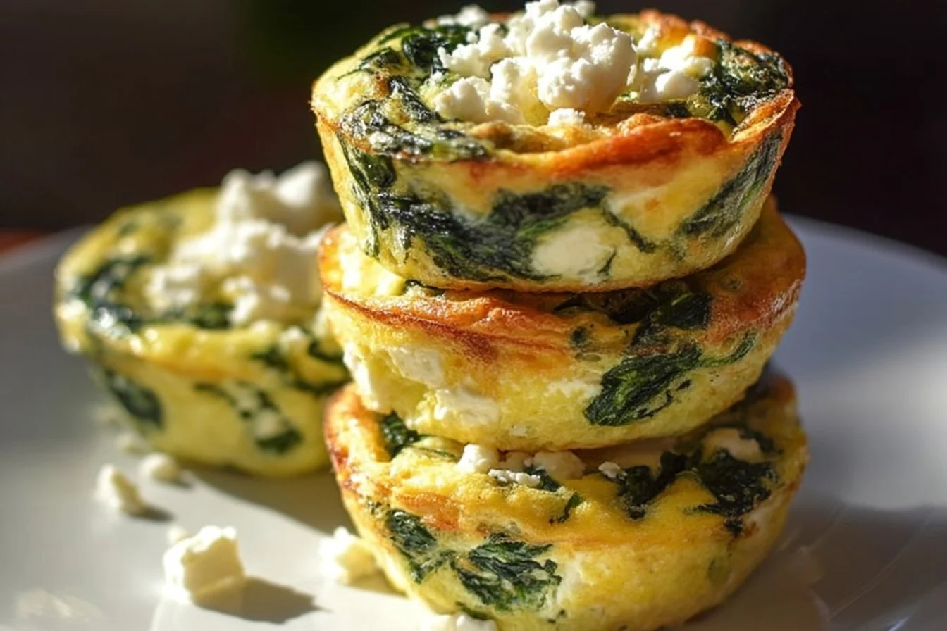 Spinach and feta egg muffins for a nutritious breakfast option