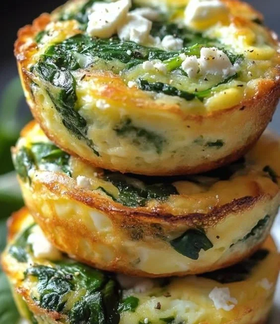Egg Muffins with Spinach and Feta