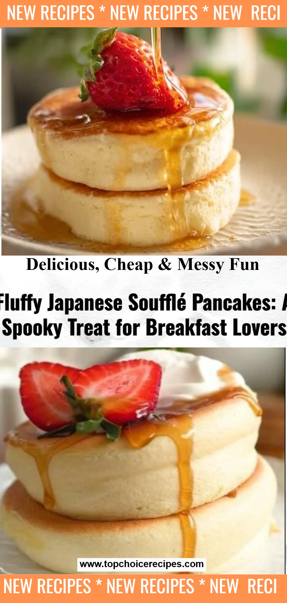 Fluffy Japanese Soufflé Pancakes