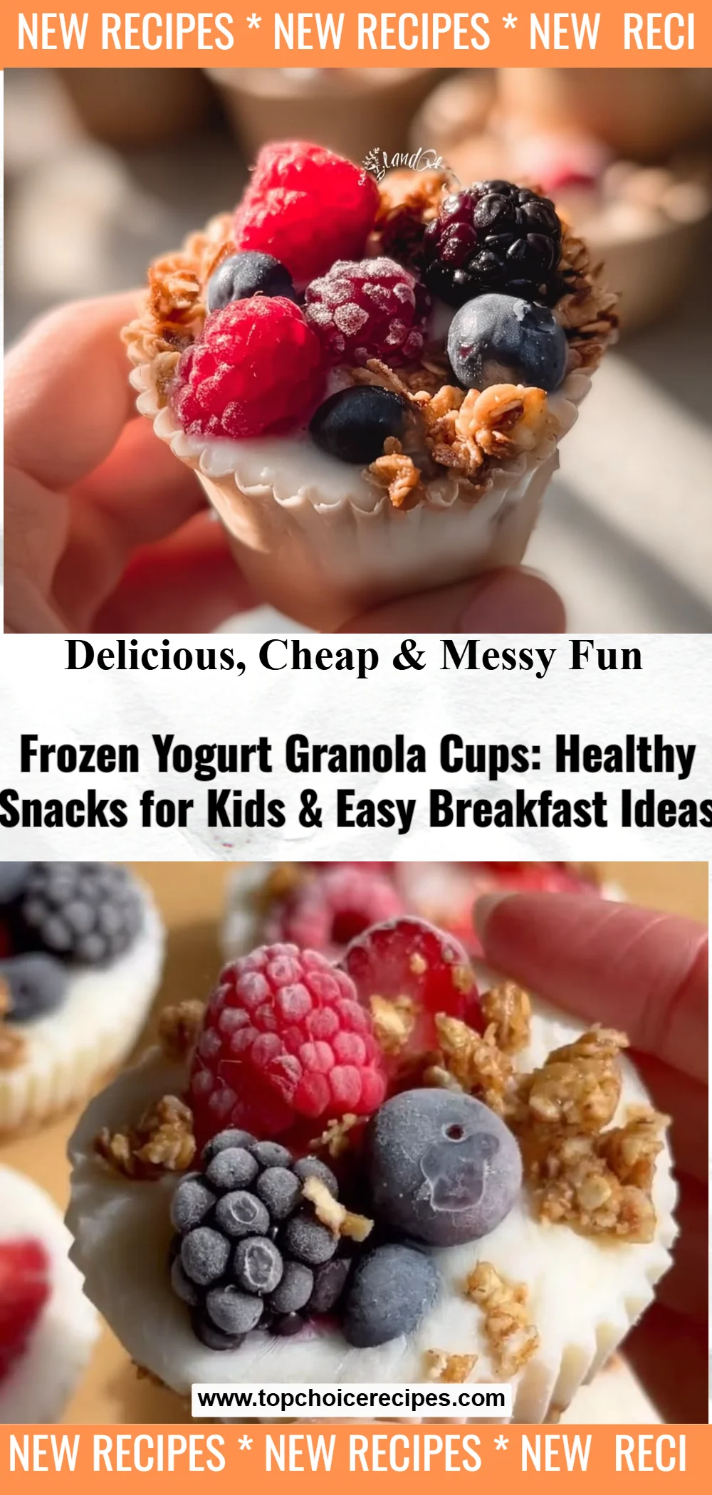 Frozen Yogurt Granola Cups