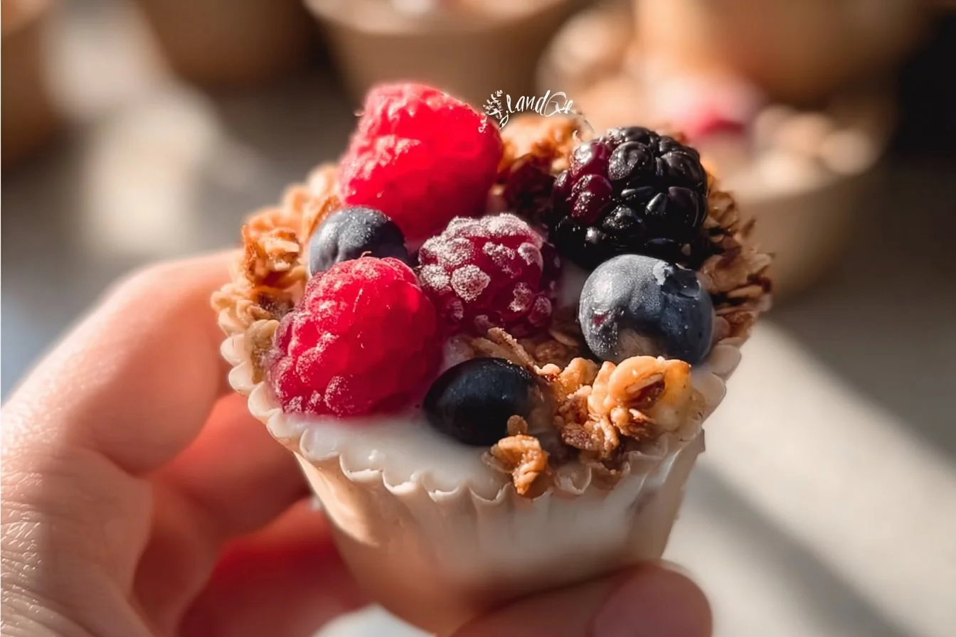 Frozen Yogurt Granola Cups