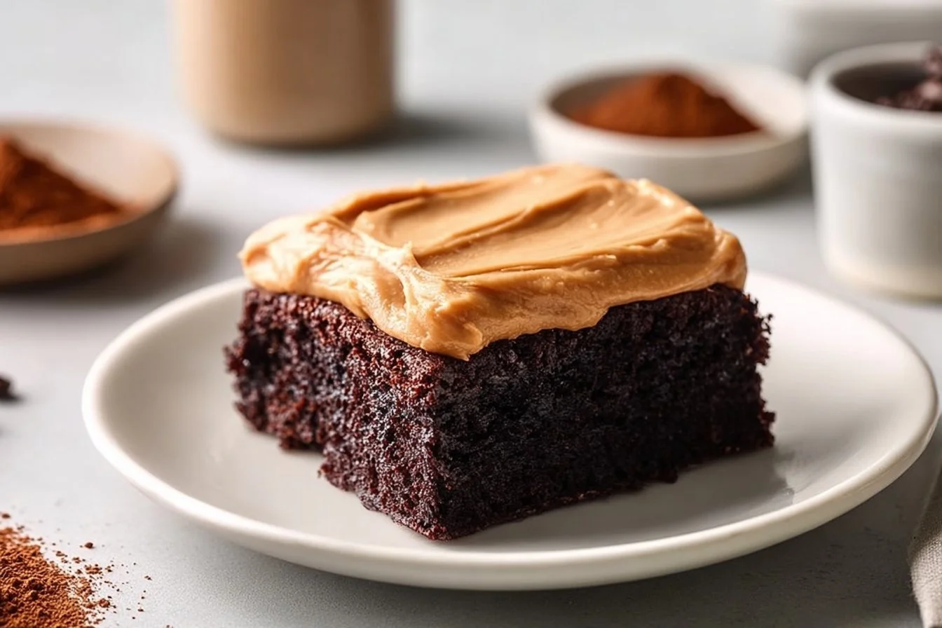 Fudgy Gluten-Free Brownies 4 Delicious fudgy gluten-free brownies cut into squares on a plate.