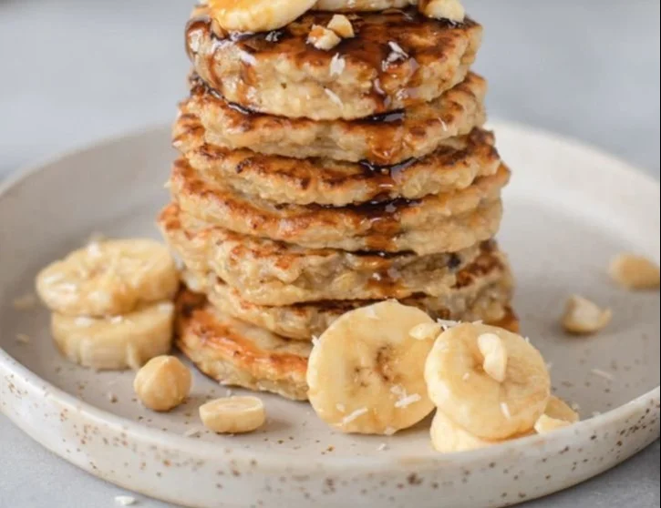 Healthy Banana Oatmeal Pancakes
