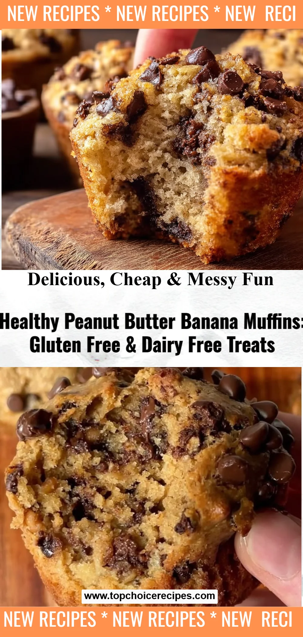 Healthy Peanut Butter Banana Muffins