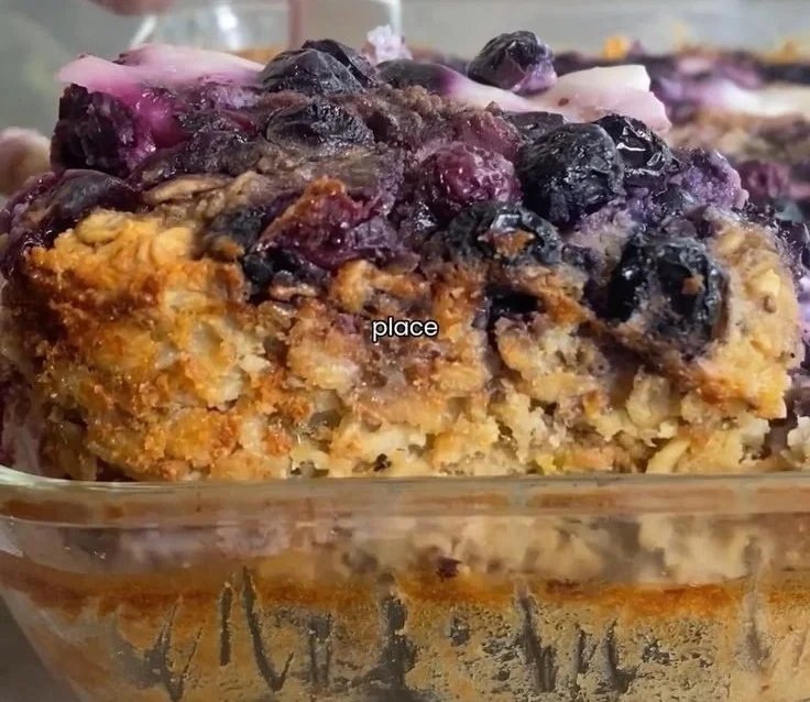 Lemon Blueberry Baked Oats
