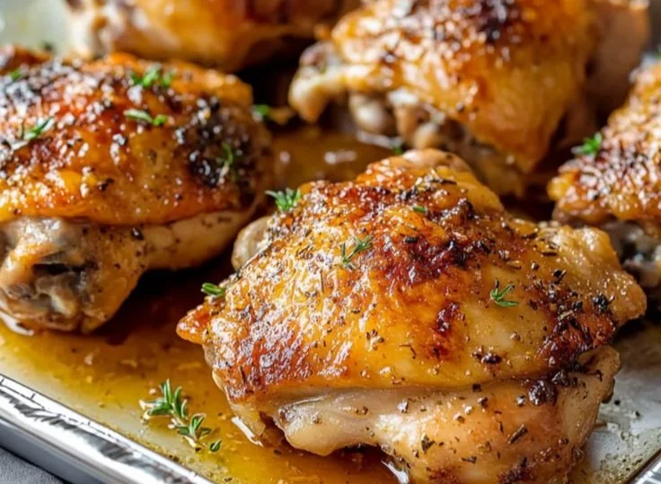 Oven-Baked Bone-In Chicken Thighs 8 Oven-Baked Bone-In Chicken Thighs