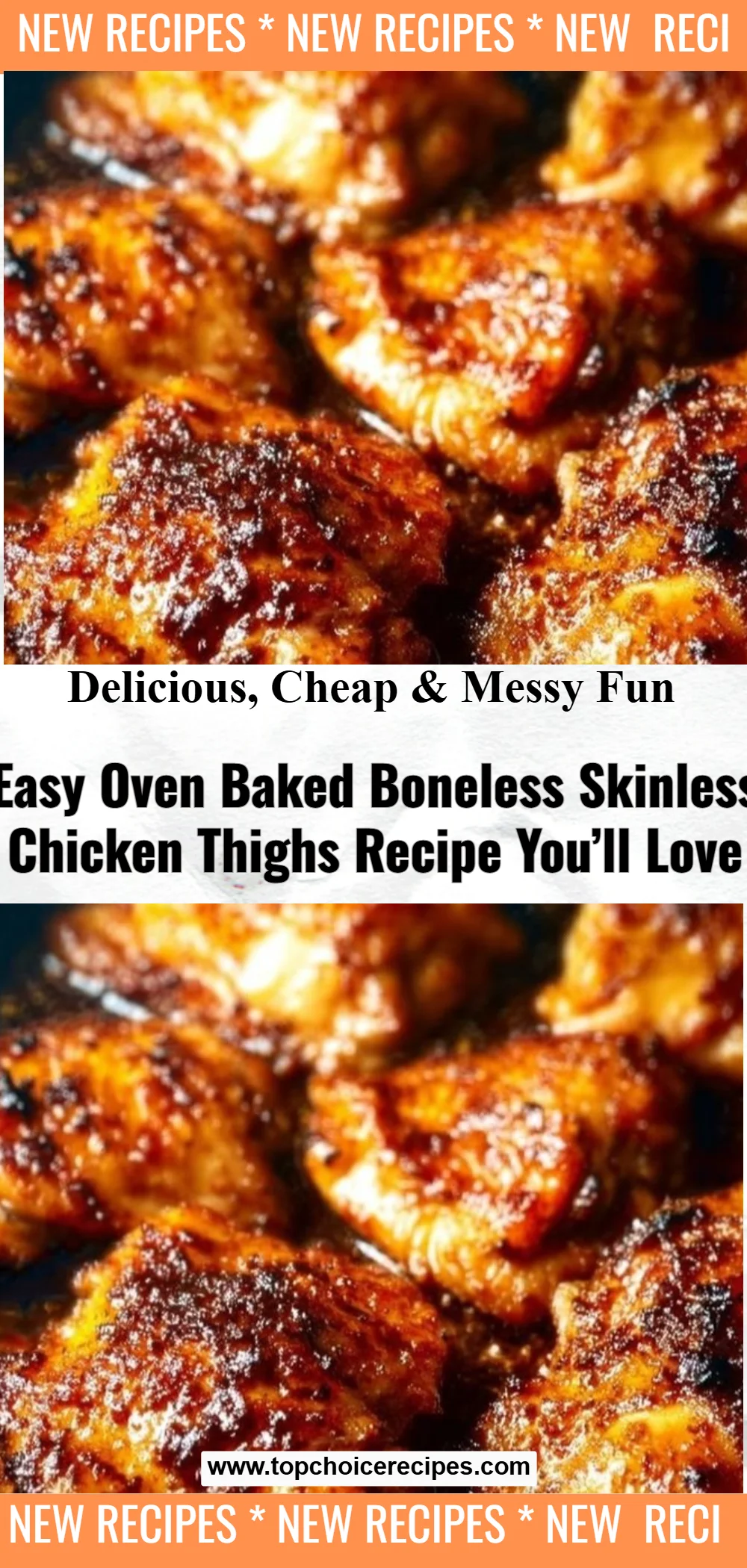 Oven Baked Boneless Skinless Chicken Thighs