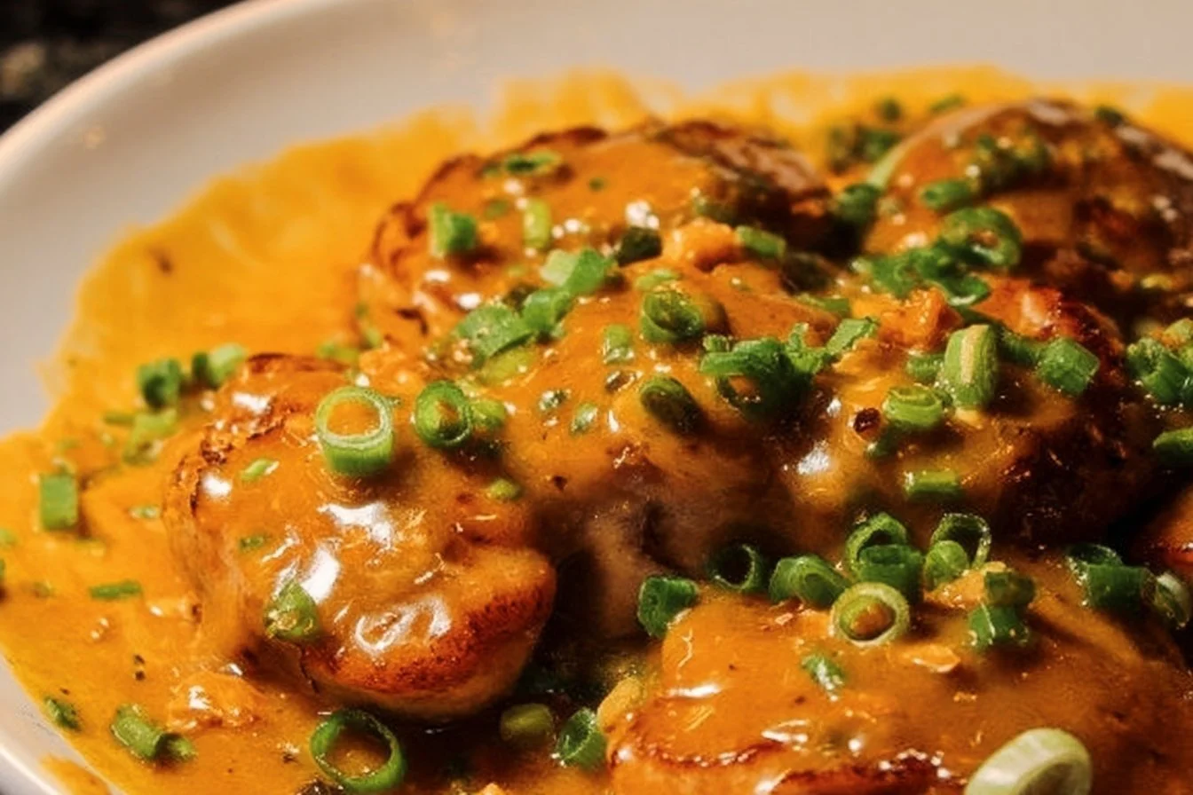 Skillet Bang Bang Chicken Thighs served with vibrant vegetables