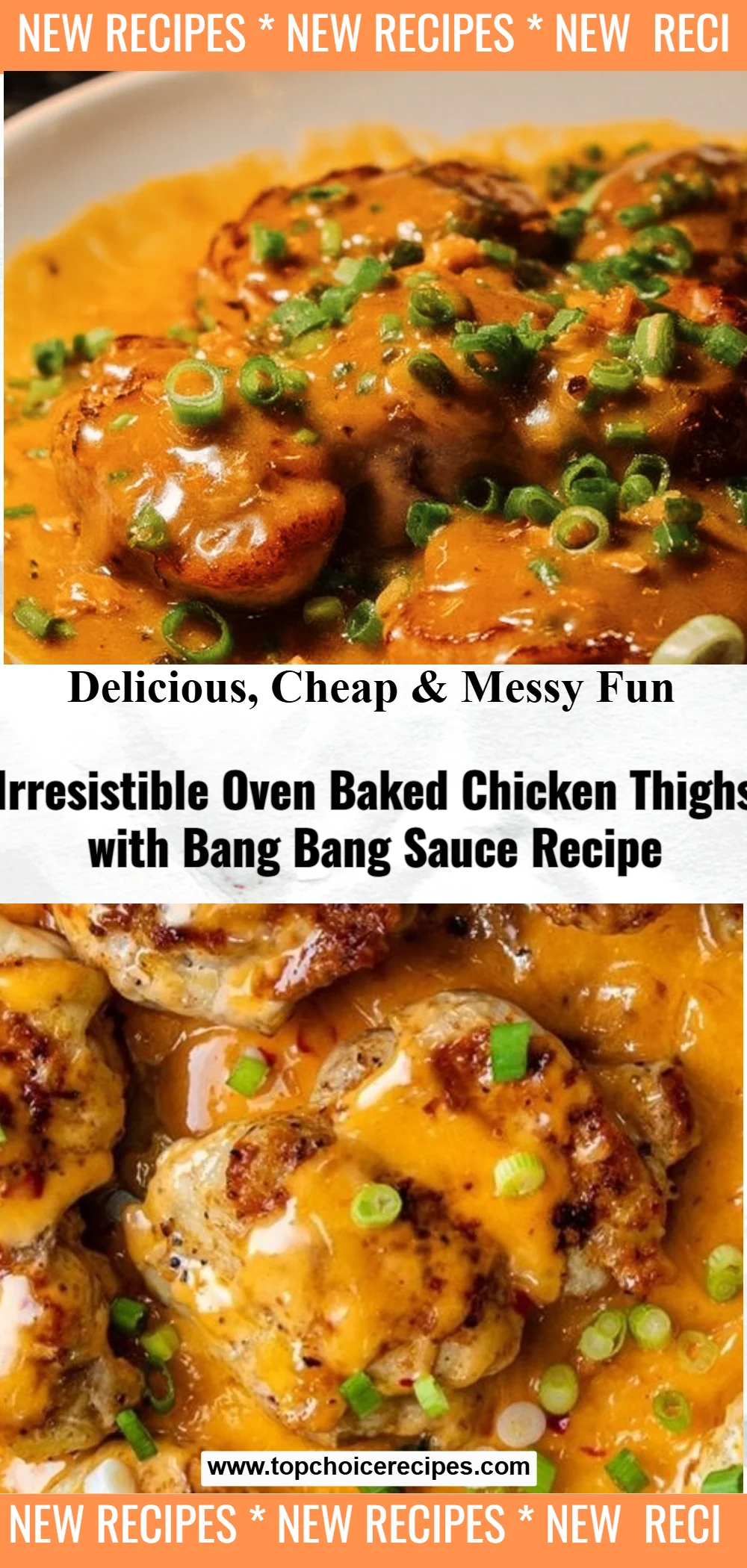 Skillet Bang Bang Chicken Thighs