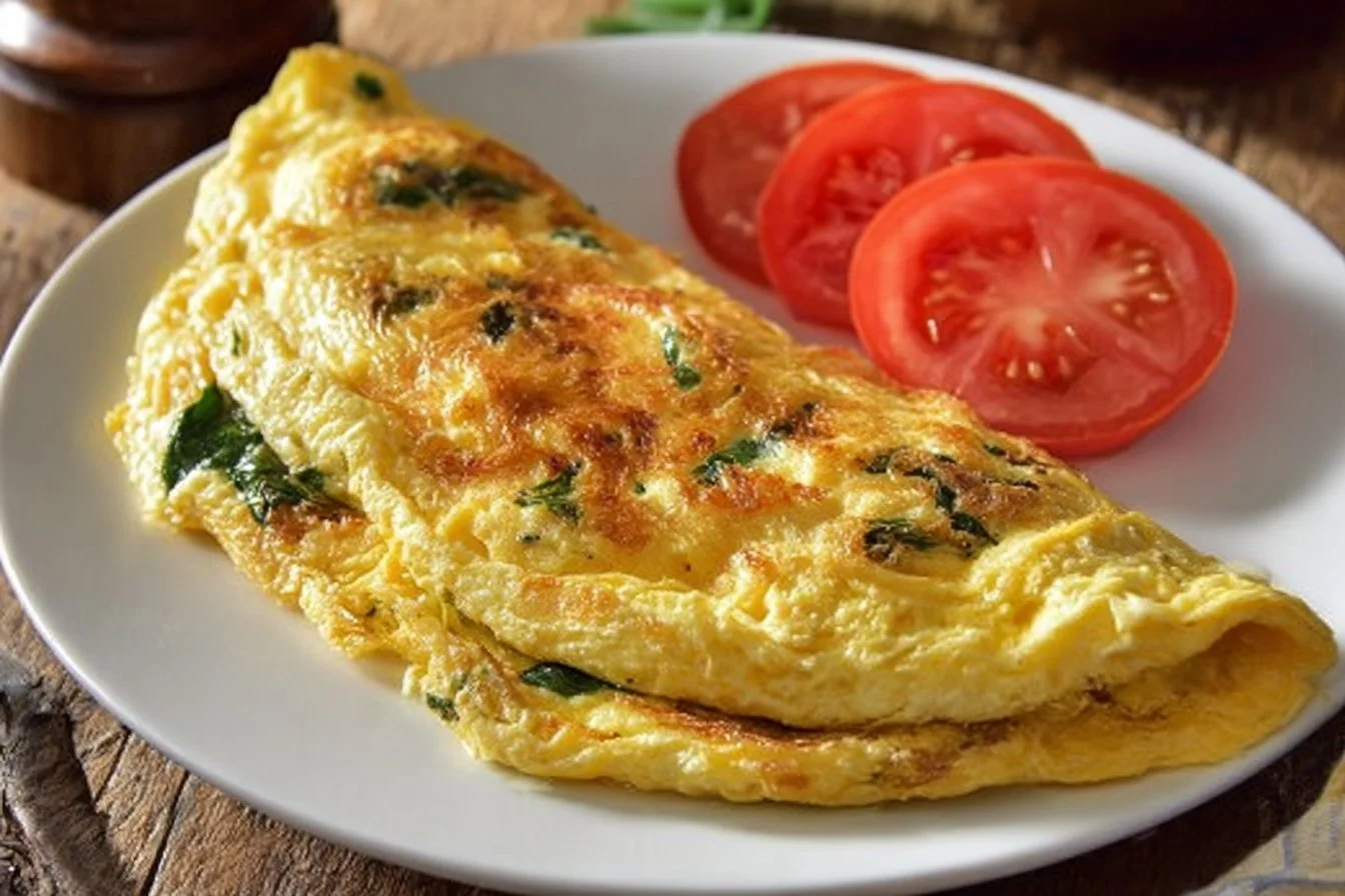 Spinach & Cheese Omelette 5 Spinach & Cheese Omelette
