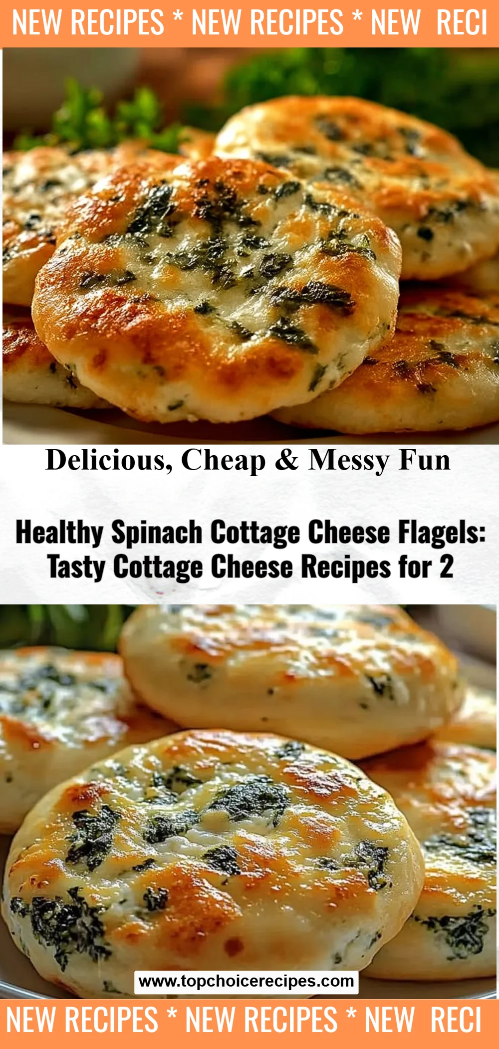 Spinach Cottage Cheese Flagels