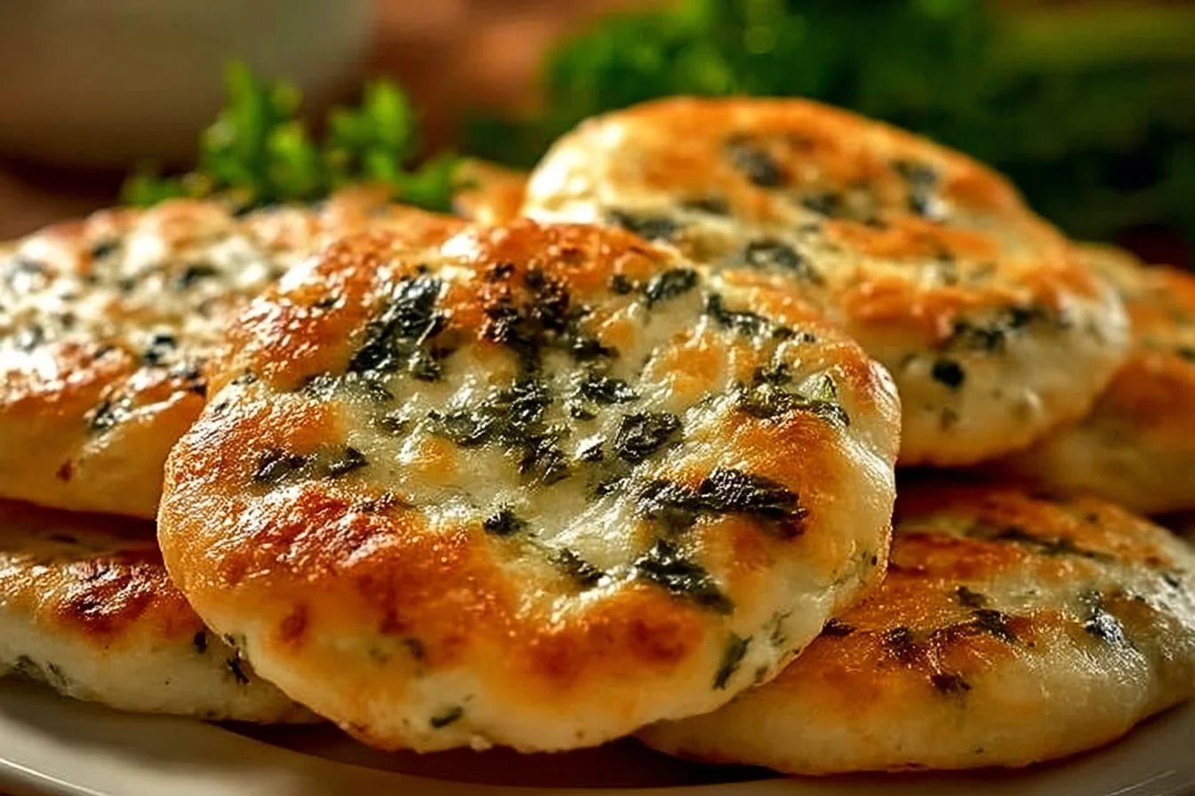 Spinach Cottage Cheese Flagels