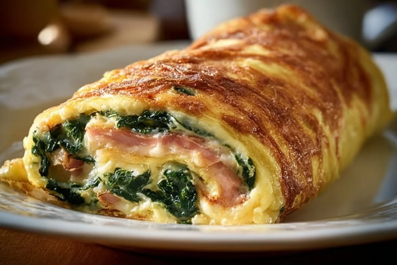 Spinach Ham Breakfast Rolls