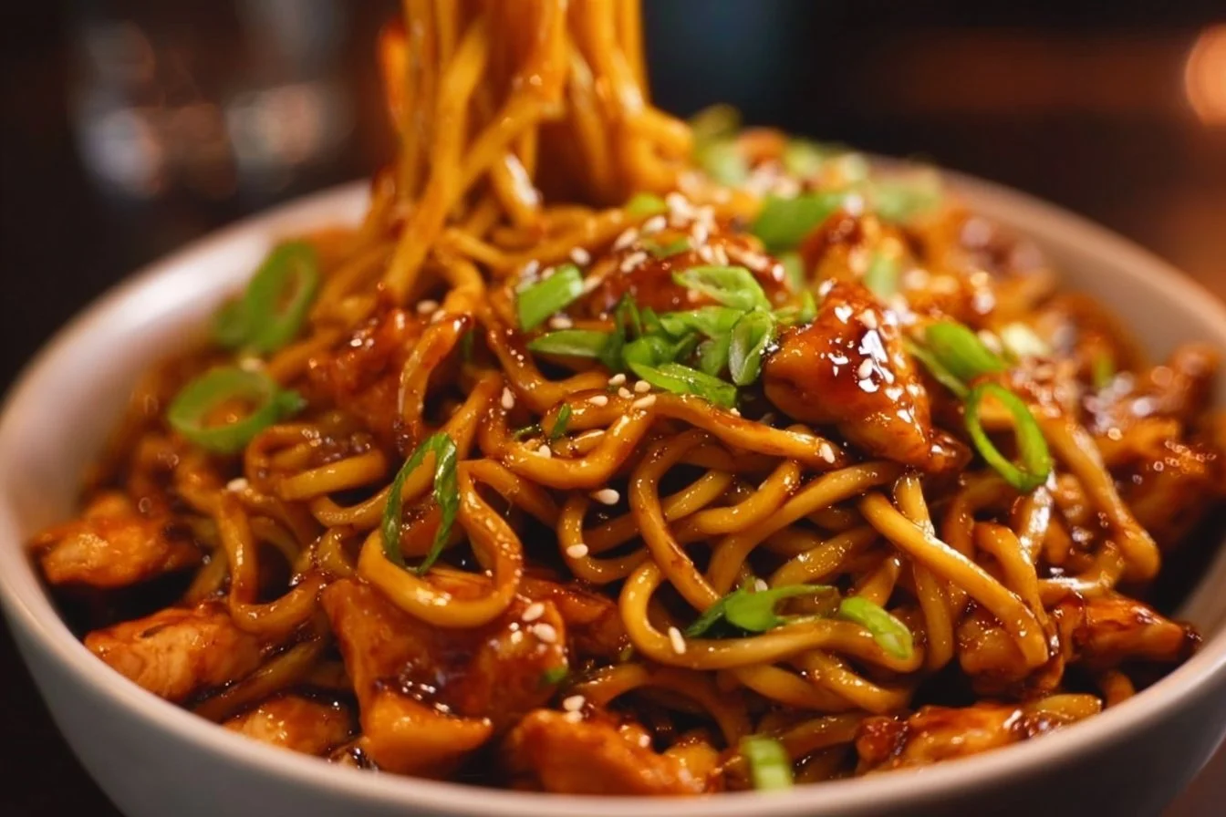 Sticky Garlic Chicken Noodles 6 Sticky Garlic Chicken Noodles