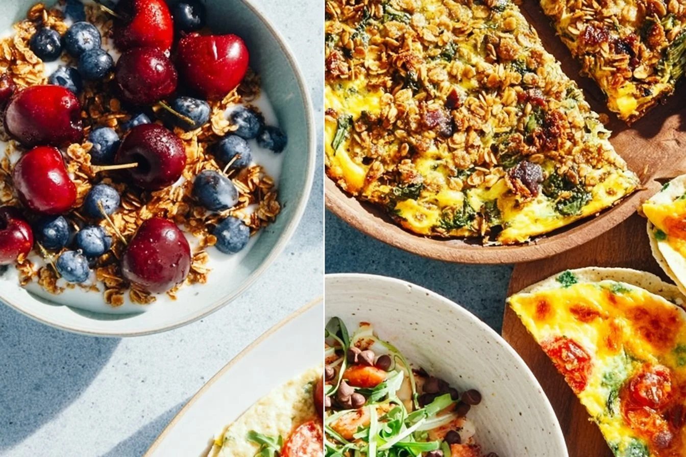 A variety of healthy breakfast meals for weight loss success