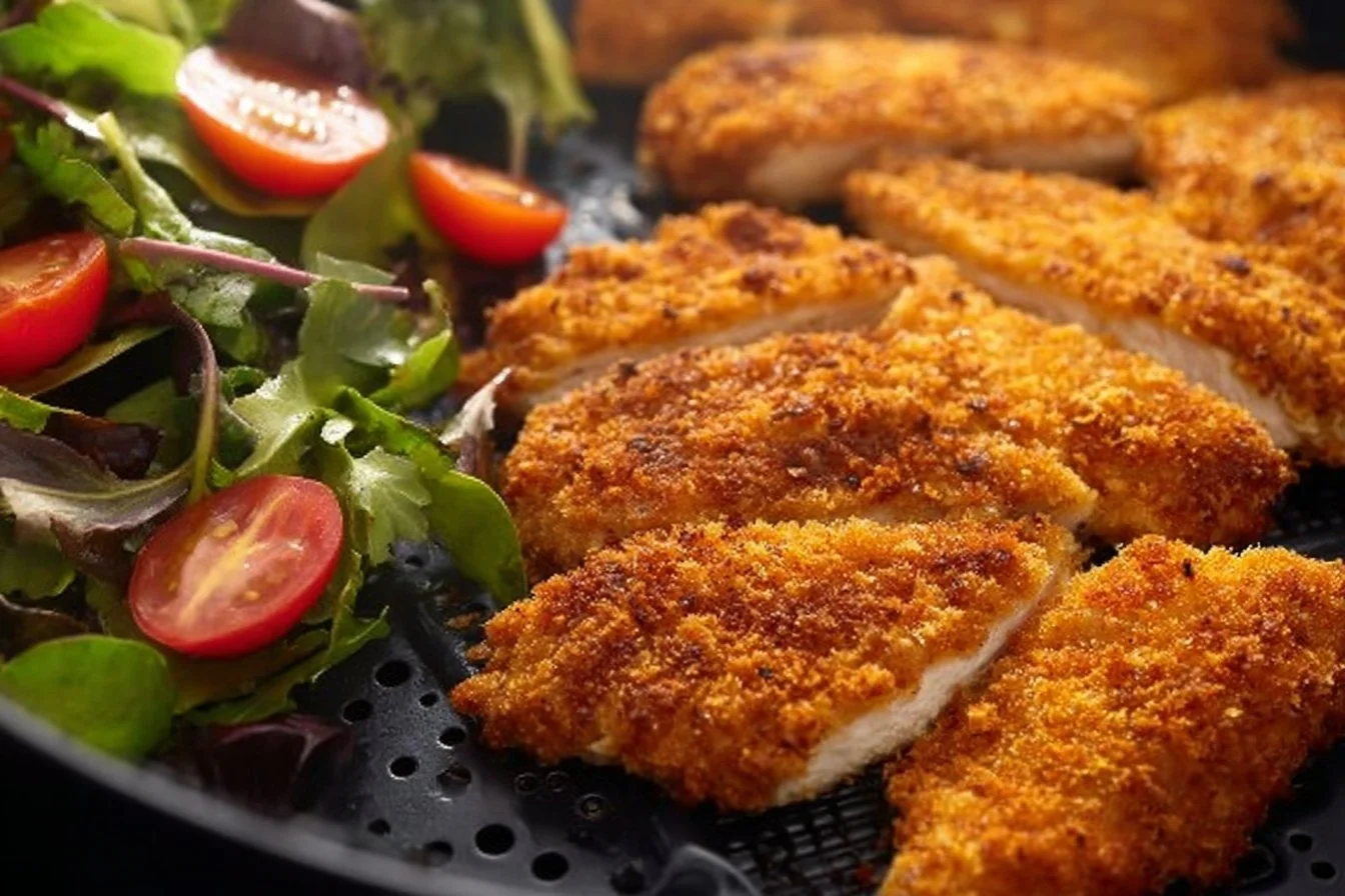 Air Fryer Boneless Chicken Breast 4 Juicy air fryer boneless chicken breast served with fresh herbs and spices