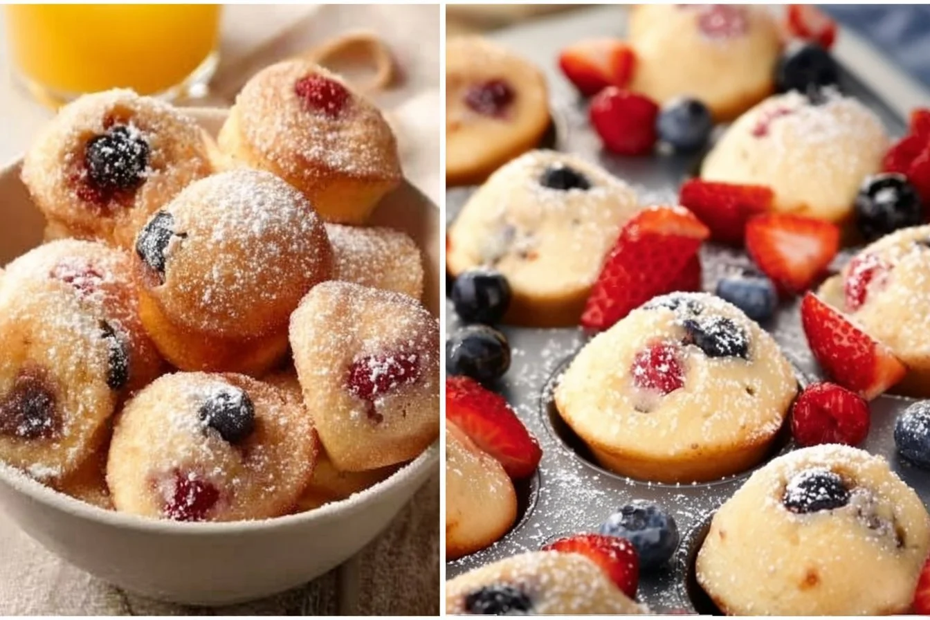 Berry Protein Pancake Bites