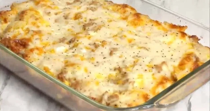 Biscuits and Gravy with Sausage and Egg Breakfast Casserole 8 Biscuits and Gravy with Sausage and Egg Breakfast Casserole