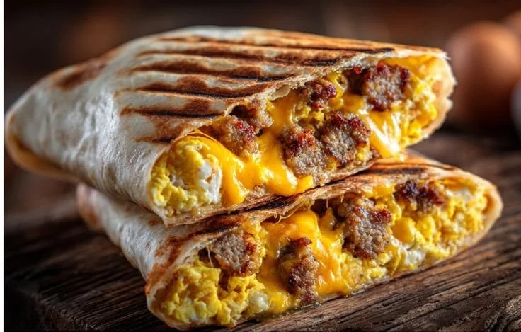 Breakfast Burrito Grilled Cheese