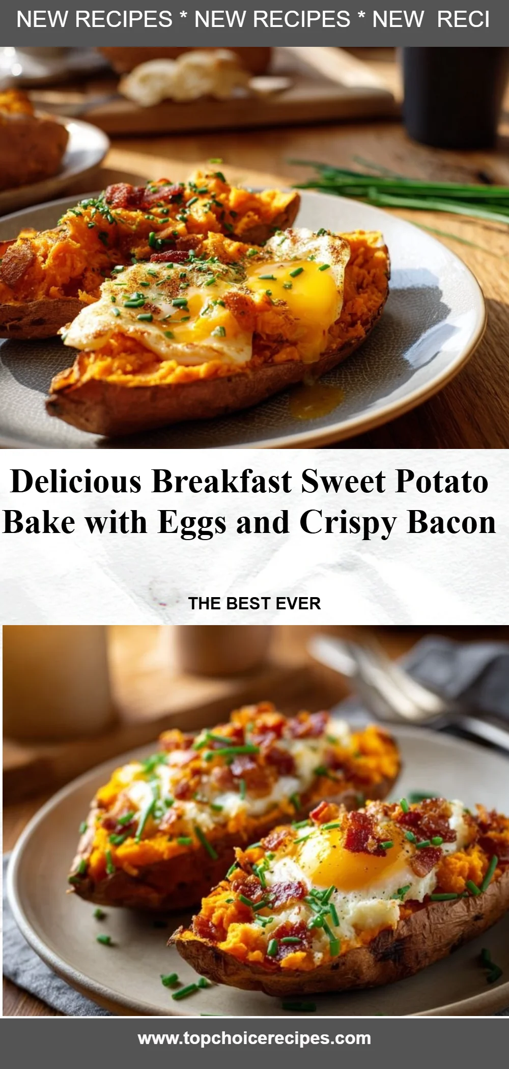 Breakfast Sweet Potato Bake with Eggs and Bacon
