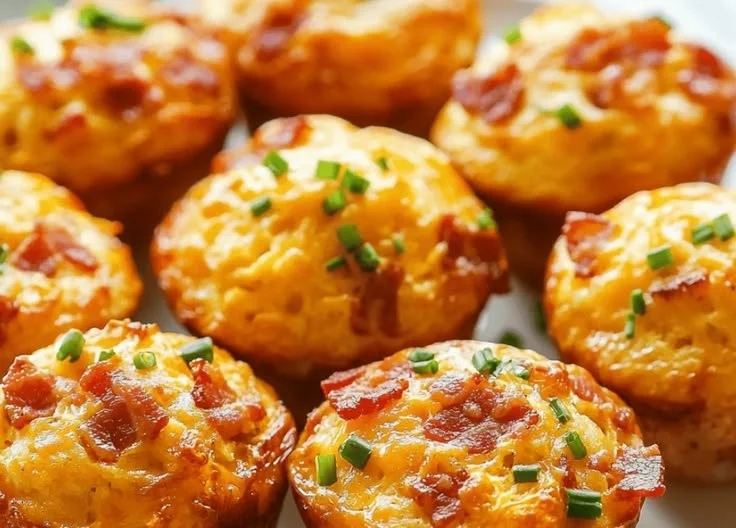 Cheddar Bacon Muffins 6 Cheddar Bacon Muffins