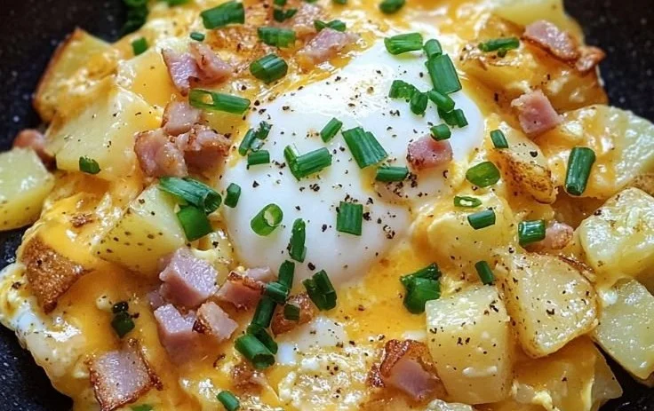 Cheesy Potato Egg Scramble 7 Cheesy Potato Egg Scramble