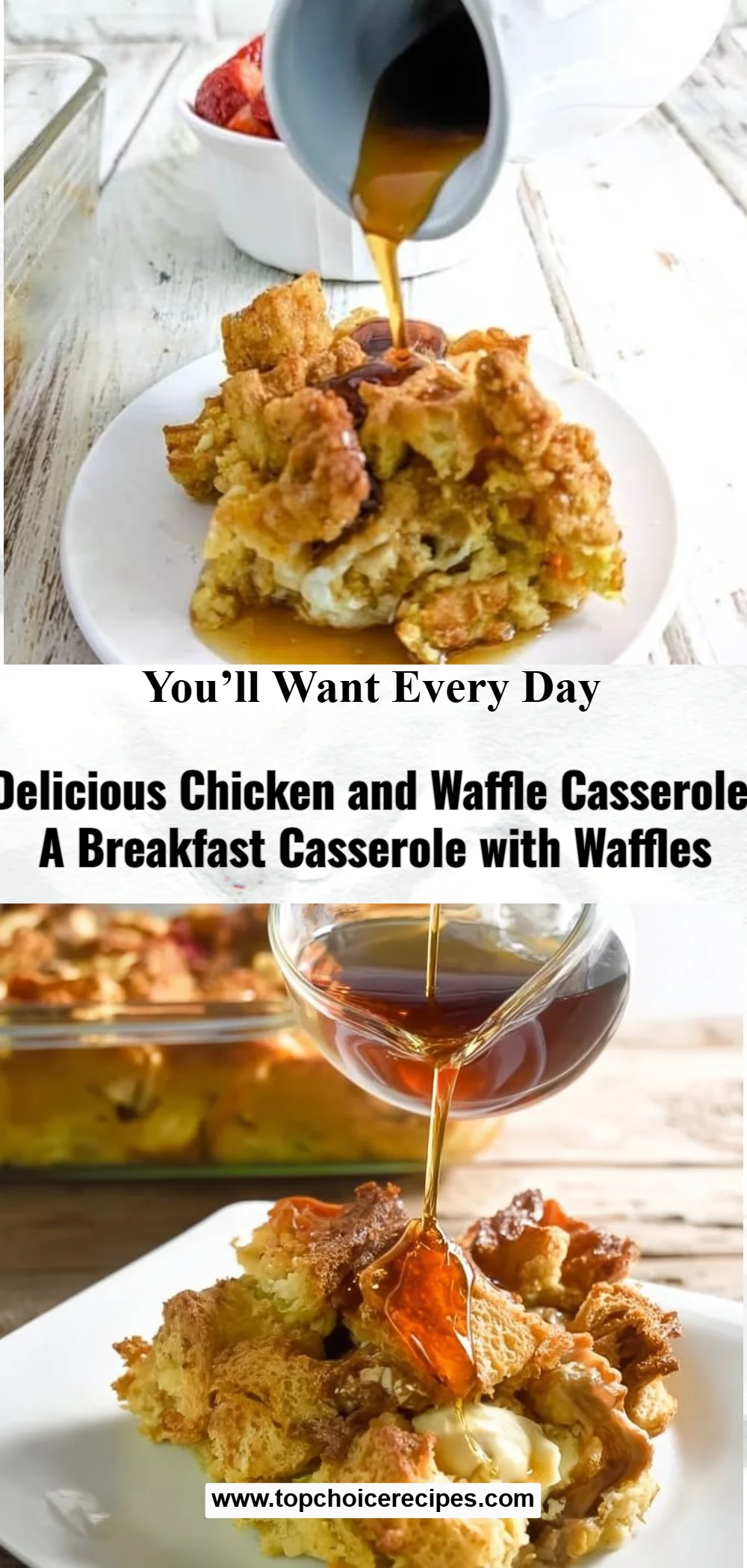 Chicken and Waffle Casserole