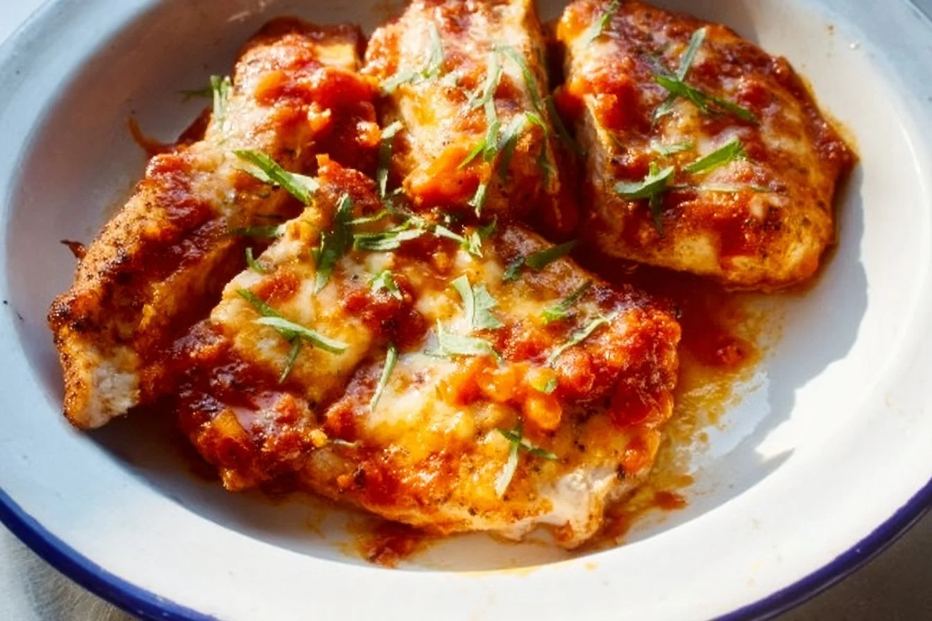 Chicken Parmesan 4 Delicious Chicken Parmesan with marinara sauce and melted cheese