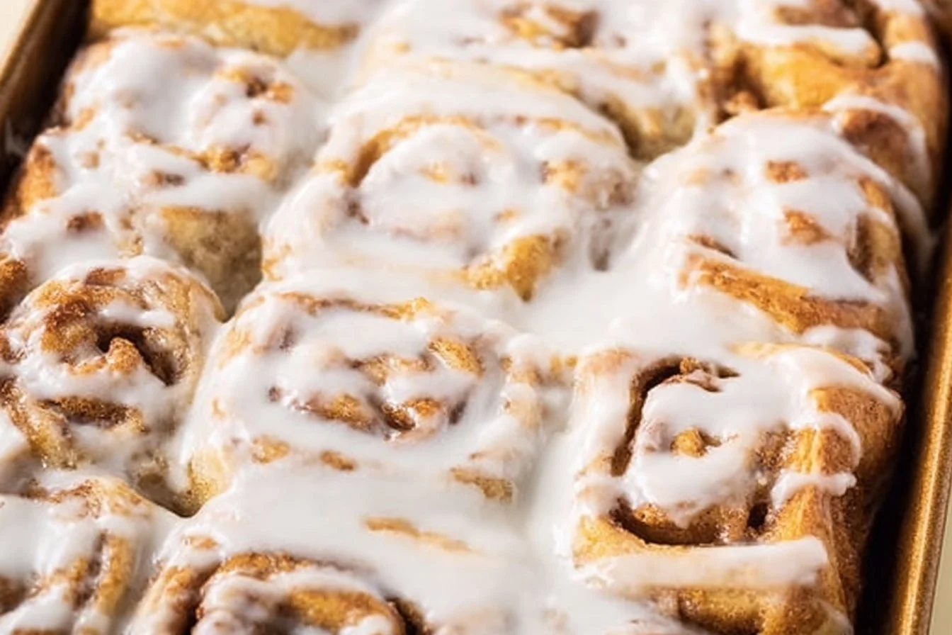 Cinnamon Roll Breakfast Bake 4 Delicious cinnamon roll breakfast bake served in a baking dish