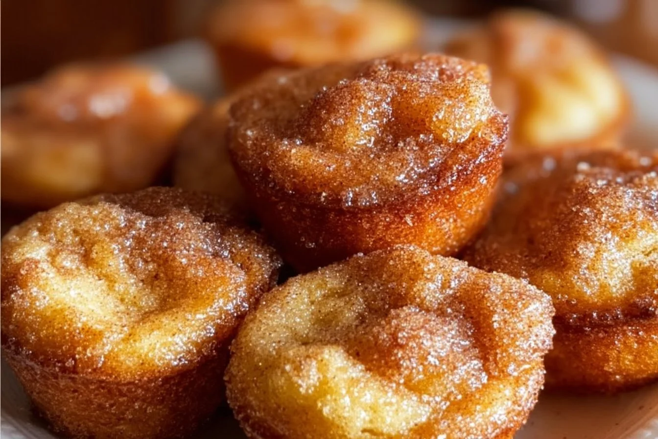 Cinnamon Sugar French Toast Muffins fresh out of the oven