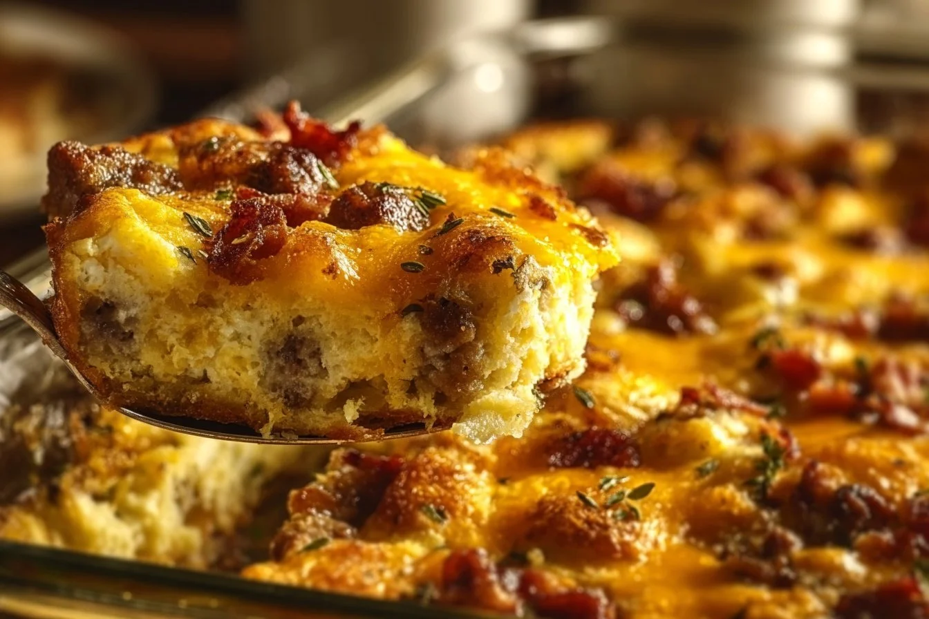 Crack Breakfast Casserole 4 Delicious crack breakfast casserole served on a plate