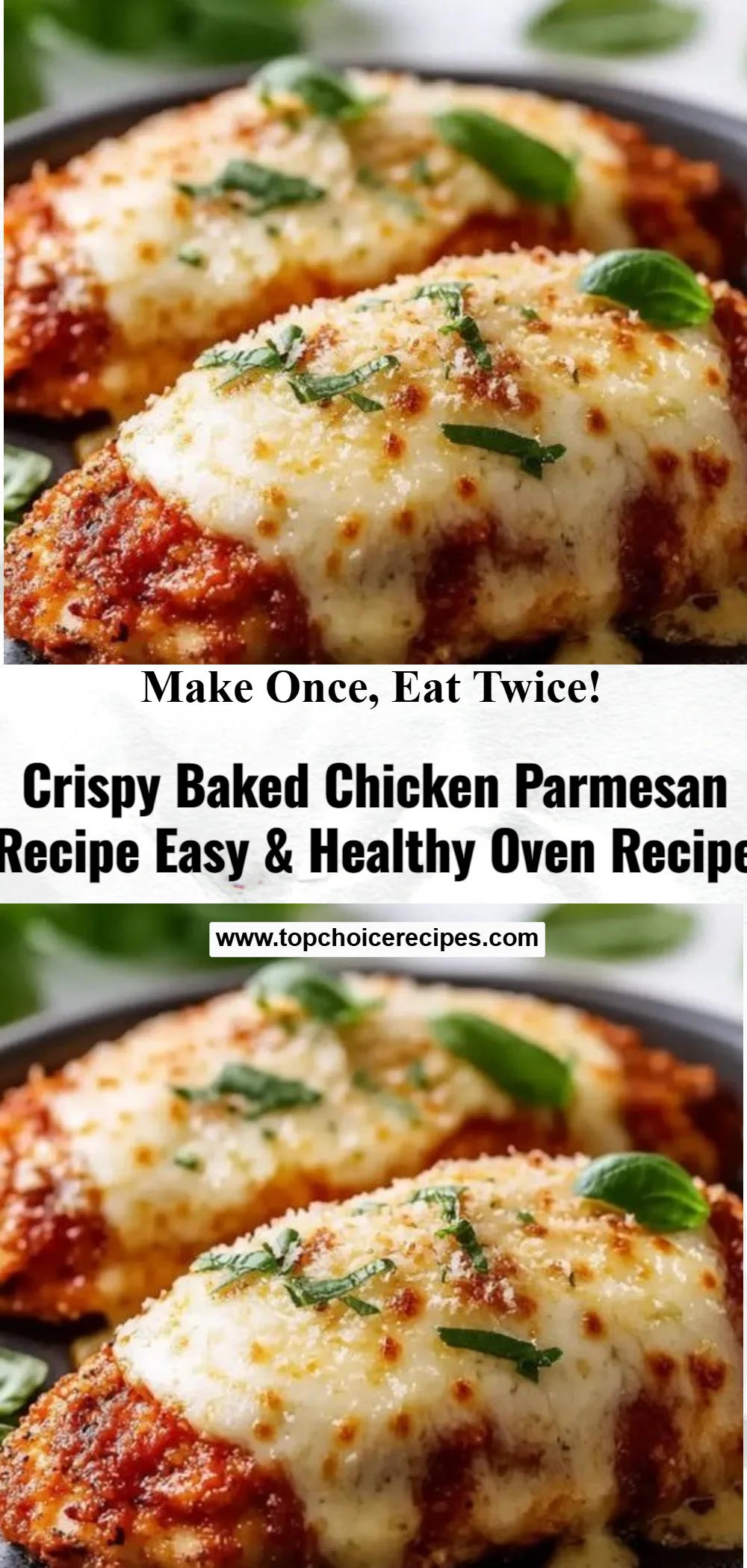 Crispy Baked Chicken Parmesan 6 Crispy Baked Chicken Parmesan