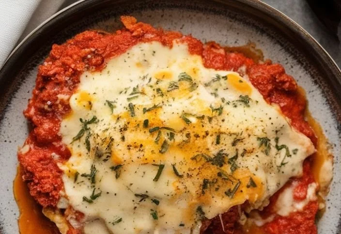 Crispy Baked Chicken with Marinara and Mozzarella
