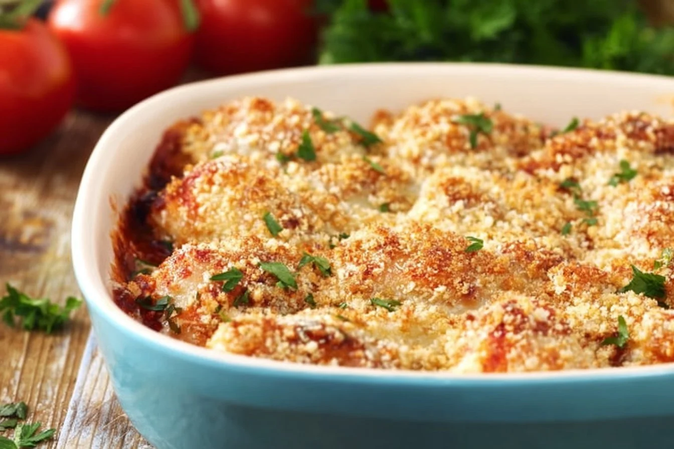 Dump and Bake Chicken Parmesan