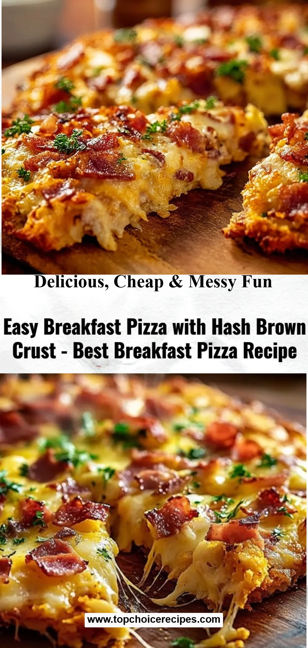 Easy Breakfast Pizza with Hash Brown Crust