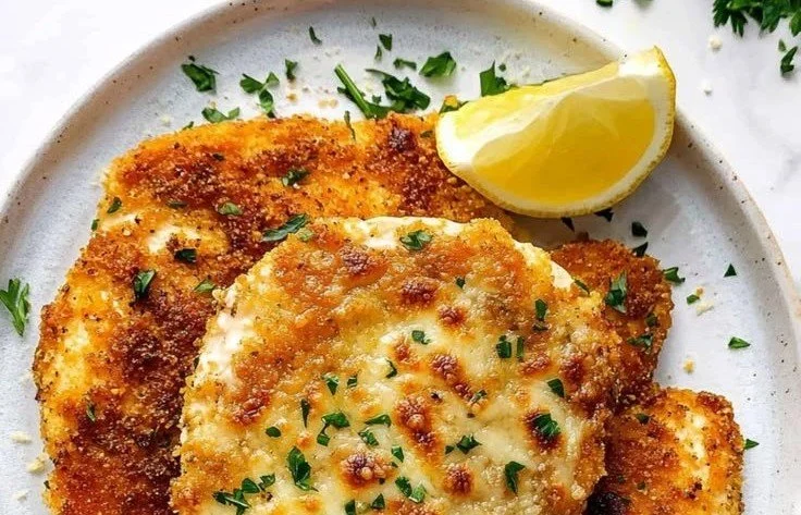 Easy chicken parmesan recipe with cheese and marinara sauce