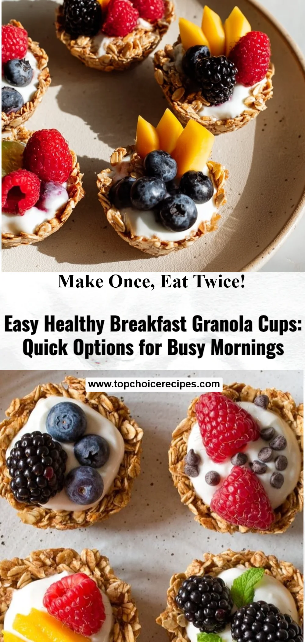 Easy Healthy Breakfast Granola Cups
