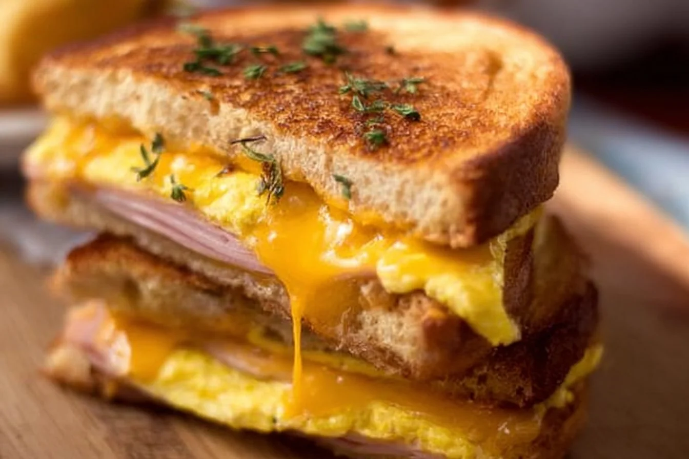 Egg and Ham Breakfast Sandwich 5 Egg and Ham Breakfast Sandwich