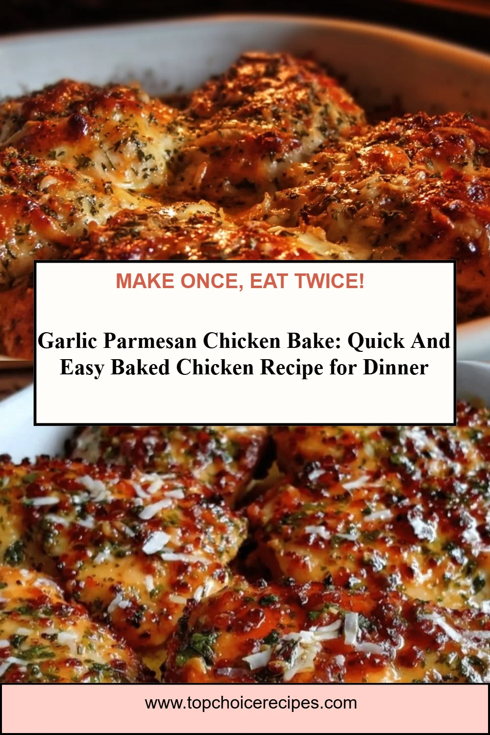 Garlic Parmesan Chicken Bake