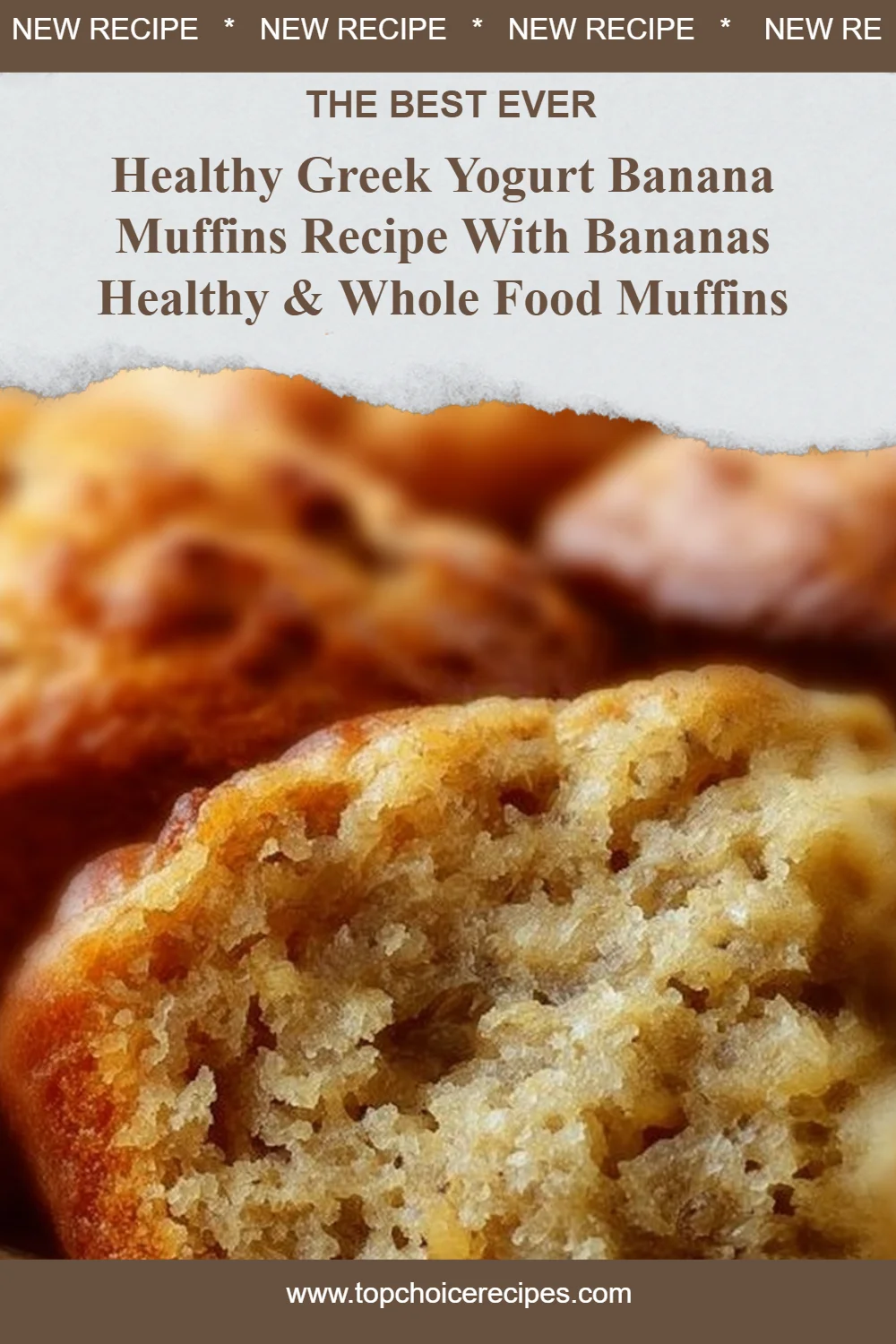 Healthy Greek Yogurt Banana Muffins