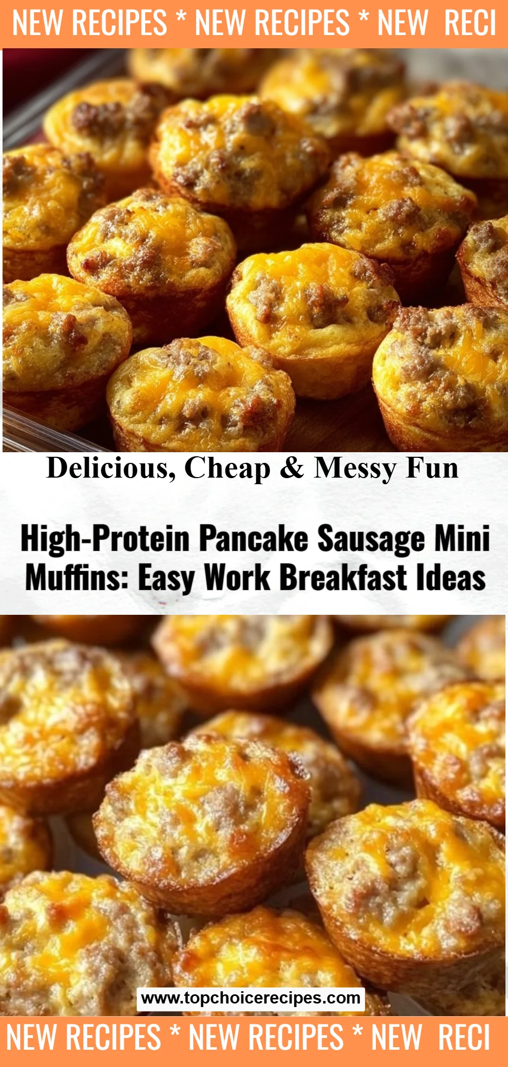 High-Protein Pancake Sausage Mini Muffins